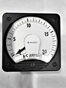 METER A-C AMPERES SALE 0-20 STYLE 291B460A25 TYPE KA 241 BY WESTINGHOUSE