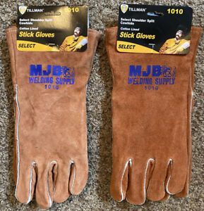 Tillman 1010 Large Welding Stick Gloves TWO PAIRS Select Cowhide Cotton Lined