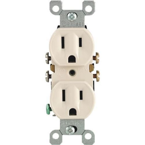 Leviton M26-05320-TMP Grounded Duplex Outlet 10-Pack-LT ALM 10PK DPLX RECEPT