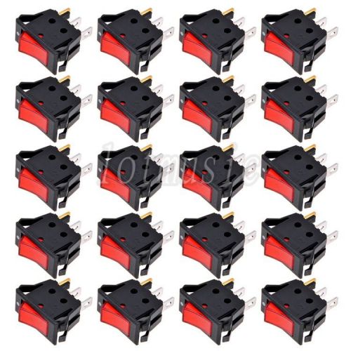 20* Rocker Switch 2 Pin SPST ON-OFF 250V/15A AC Illuminated Lamp 13mm