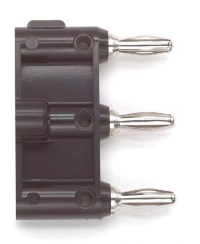 Pomona 2970-0 Triple Banana Plug, Solderless, Black