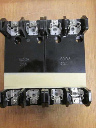 Marathon  Fuse Block  R6F30A2B  4100831  30A  600V  2P  Lot of 2  Used