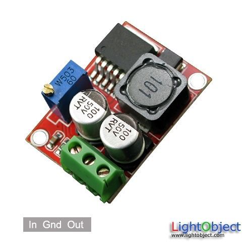 LM2596 power module (step down) Input 5V~40V Output 3.5~33V. Ideal for solar pan