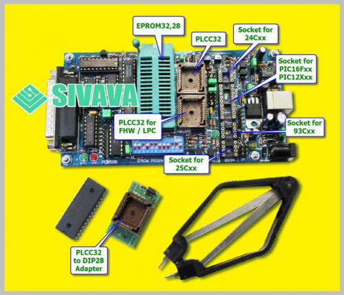 Sivava universal willem eprom programmer pcb50b ecu bios pic spi flash eeprom for sale