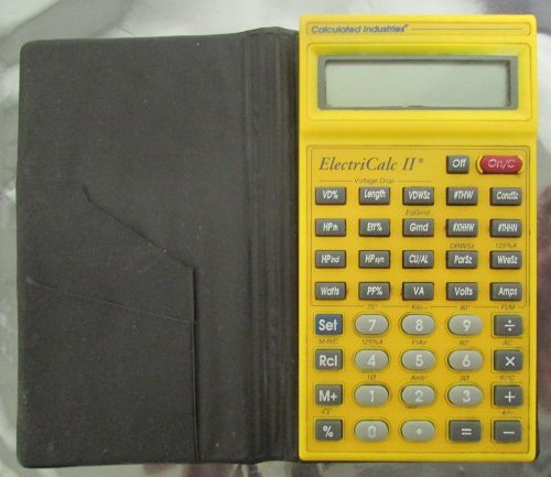 CALCULATED INDUSTRIES Electri Calc II 3 VDC Model 3344 Electrical Calculator