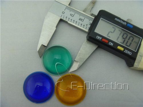 1pcs for each colour 27.9mm convex Optical PMMA Lens colours Led  lens