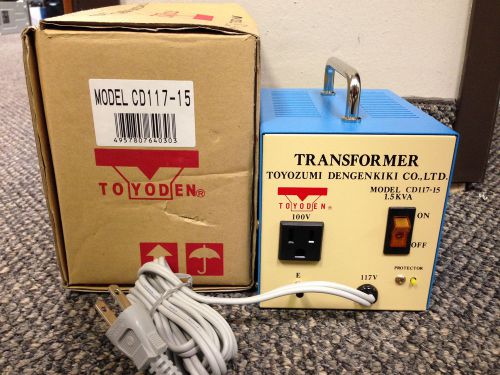 Toyozumi Dengenkiki Japan KN-10 Stepdown Transformer 1KVA TOYODEN CD117-15