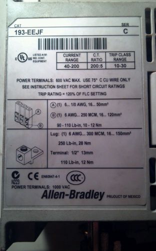 Allen Bradley 193-EEJF-used