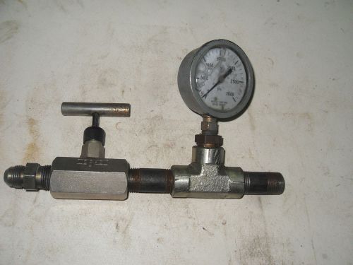 (Q7-1) 1 USED NOSHOK PRESSURE GAUGE / VALVE