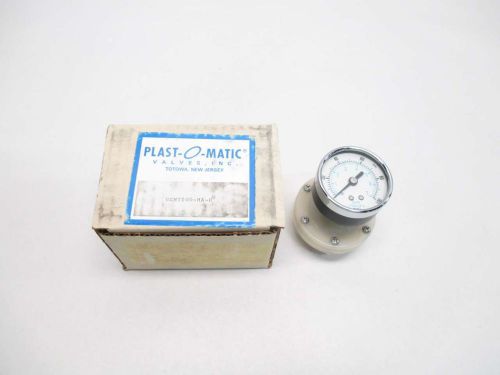 New plast-o-matic ggmt100-ha-c 0-100psi pressure gauge w/diaphragm d481773 for sale