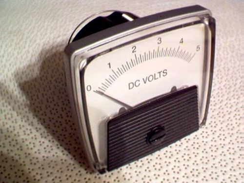 Triplett 1952-dc v-005 p, 0-5 vdc meter fits 2.1&#034; hole face 2.7 x 2.7 &#034; for sale