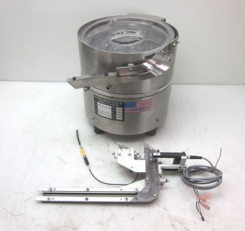 California 10&#034; 1-ph parts feeder vibratory bowl + balluff sensor photoelectric for sale