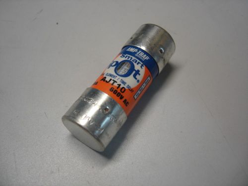 FERRAZ SHAWMUT AJT10 AMP-TRAP DUAL-ELEMENT TIME-DELAY FUSE 10A 600VAC NNB