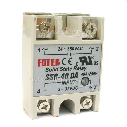 1 SSR-40DA Solid State Relay 40A /250V 24V-380V For PID Temperature Controller