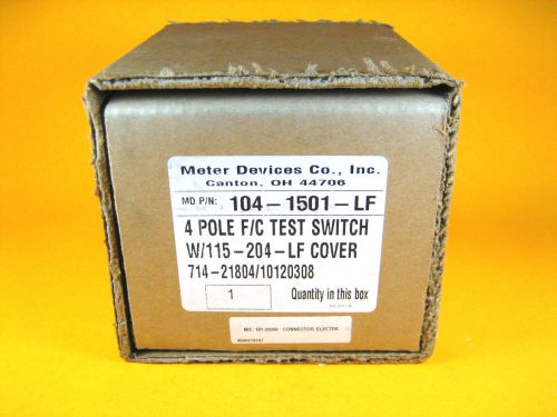 Meter devices co. -  104-1501-lf -  4 pole f/c test switch w/115-204-lf cover for sale