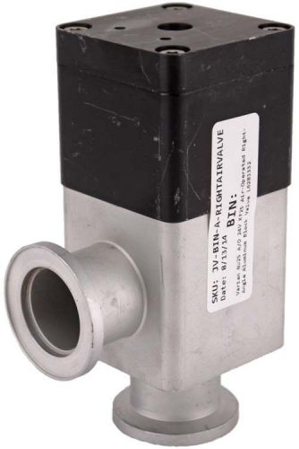 Varian NW25 A/O 24V KF25 Air-Operated Right-Angle Aluminum Block Valve L6281332