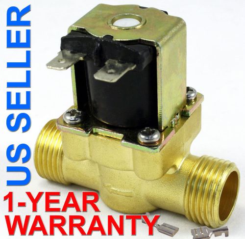 1/2 inch 24 VDC DC Brass Electric Solenoid Valve Gas Water Air ONE-YEAR WARRANTY