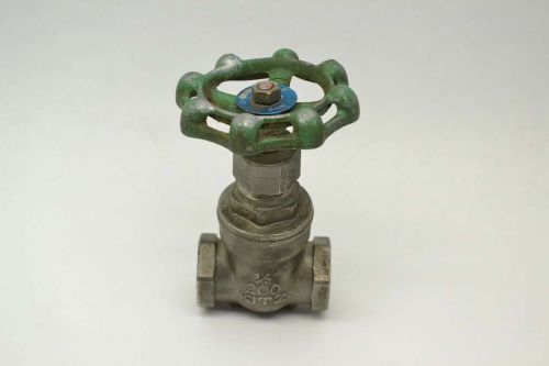 KITZ SCS14 AK 316 1/2 IN NPT 200WOG STAINLESS THREADED GATE VALVE B404653