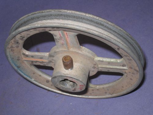 6&#034; PULLEY Central Die Casting 600A spoke body  3/4&#034; Shaft  V Belt  VINTAGE  6F2