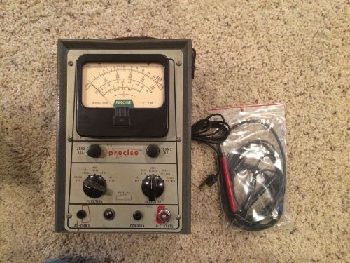 Vintage Precise 909 VTVM Vacuum Tube Volt Meter w/ Test Leads