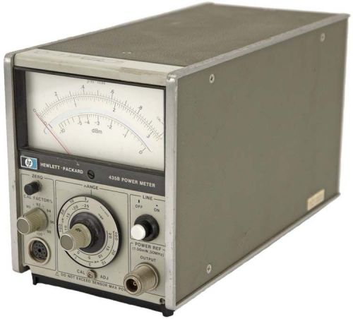 Hp/keysight 435b -65~+44dbm 100khz-23ghz low noise/drift analog power meter for sale
