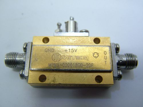 RF BROADBAND POWER AMPLIFIER 1.5-18GHz GAIN:25dB  PO:24dBm MITEQ MPN-02001800-20