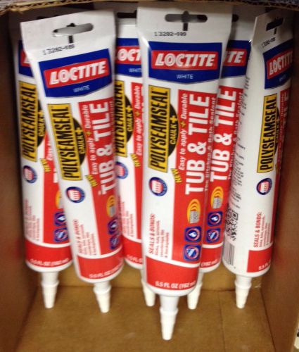 Loctite 6 pack, polyseamseal, 5.5 oz, white, tub &amp; tile adhesive caulk for sale