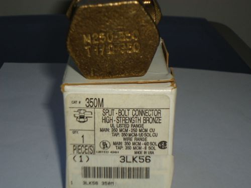 Thomas betts 350m bkb split-bolt connector m250-350 t1/0-350 for sale