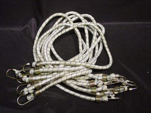 8 Bungee Shock Cords 42&#034; Long Steel Hooks Truck Trailer Tarp Bungy Tie Downs