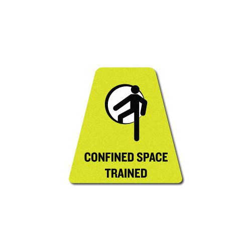 FIREFIGHTER HELMET TETS TETRAHEDRONS FIRE HELMET STICKER- Confined Space Trained