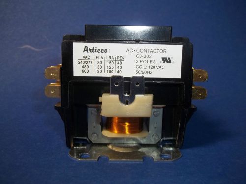 DEFINITE PURPOSE CONTACTOR 30AMP 2 POLES 120VAC/ 50/60Hz FOR A/C, REFRIGERATION