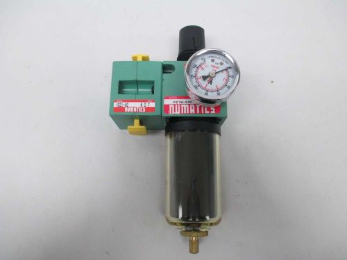 New numatics p21b-03c 0-160psi 1/4x3/8in npt pneumatic filter-regulator d362278 for sale