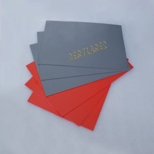 Stamp 3 grey+3 orange Rubber Sheet for Laser Engraving Machine  A4 1.5  mm