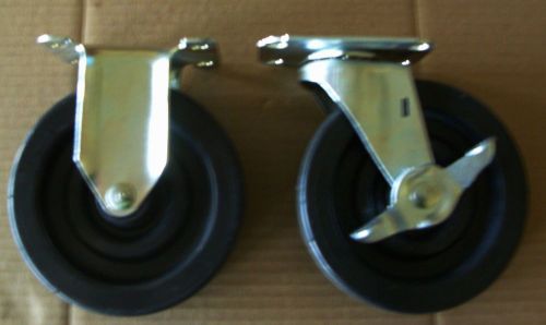 4 - 5” wagner casters  - 2 swivel 2 stationary used for sale
