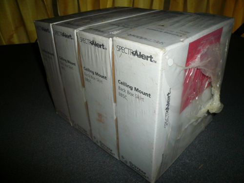 Lot of (4) Spectralert Advance BBSCW White Ceiling Mount Back Box NEW