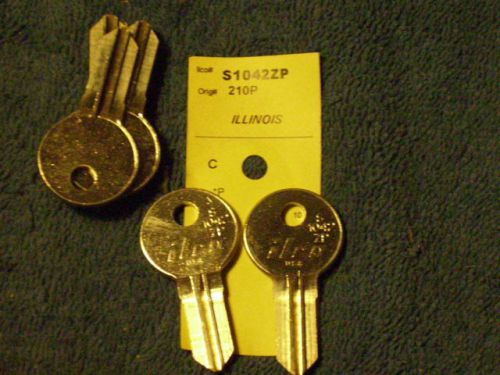 ILCO KEY BLANKS FOR ILLINOIS LOCKS, ILCO #S1042ZP