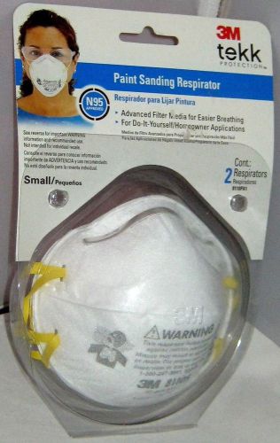 New 3M Tekk - Pkg of 2 Paint Sanding Respirators - Size Small - N95 Approved