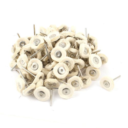 3mm shank 25mm diameter white cloth polishing brushes wheel 100 pcs for sale