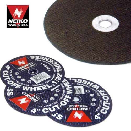 10pc cutoff wheels 4&#034; x 1/32&#034; x 3/8&#034; inch disc for cutting hard steel metal for sale