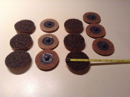 12- 2&#034; Scotch-Brite Roloc Surface Conditioning /Scruffy Disc /Cookies COARSE