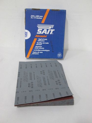 LOT 39 NEW SAIT 84912 9X11IN 100X ABRASIVE CLOTH SHEETS D356827