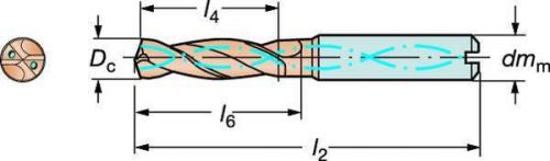 Sandvik coromant r840-0990-50-a1a 1220 coolant fed drill,bore 0.3898,oal 4.0551 for sale