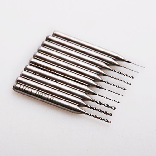 10x 0.3-1.2mm*38mm NEW Carbide PCB Dremel Jewelry CNC Drill Bits 3.2mm shank