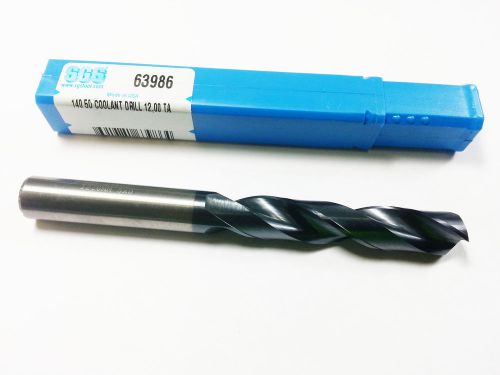 12mm SGS Carbide 5xD TiALN Coolant Thru Coated Drill 63986 (N 738)