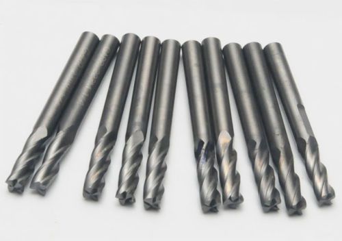 10ea. 1/4&#034; 4fl Carbide end mills