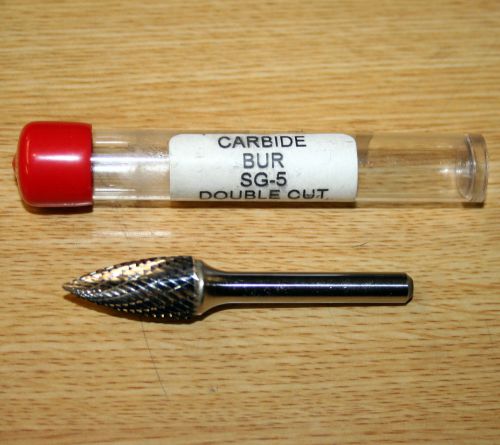 * Carbide Bur SG-5  Double Cut Tree Shape Pointed End Burr