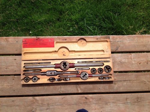 Pre 1940 Craftsman Tap &amp; Die Set Original Wood Case Collectable Deco