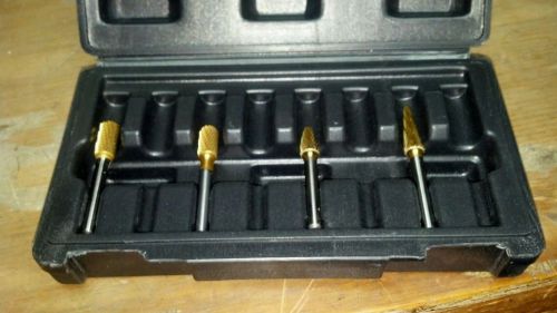 4 piece carbide bur set.  kimball midwest bur-maxx set for sale