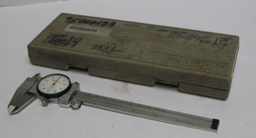 Mitutoyo Inside/Outside Dial Caliper w/ Case 6&#034;/15mm 505-611 USG