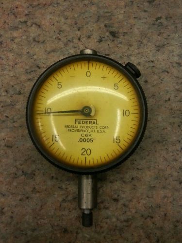 FEDERAL MODEL C6K PRECISION DIAL INDICATOR .0005&#034; GRADUATIONS